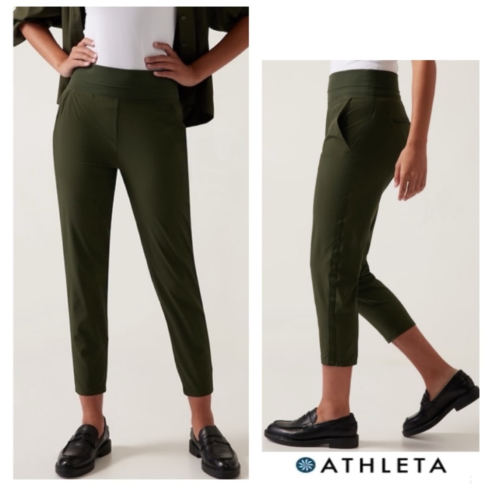 🔥NWTS-$90 ATHLETA Nolita Slim Pants Featherweight Stretch Crop Pants sz 12